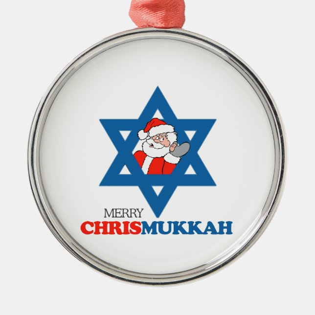 Adorno Metálico Feliz Chrismukkah - (Frente)