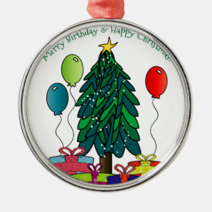 Adorno Metálico Feliz cumpleaños, Feliz Navidad!