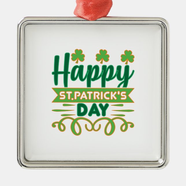 Adorno Metálico Feliz Día de ST Patrick (Frente)