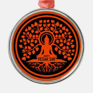 Adorno Metálico Feliz Día de Vesak