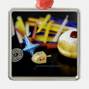 Adorno Metálico Feliz Estrella de Hanukkah de David menorah Dreide