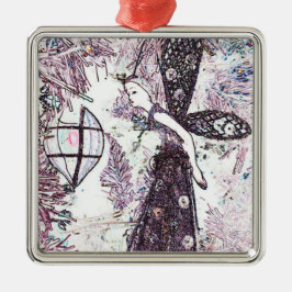 Adorno Metálico Feliz, Feliz Navidad.