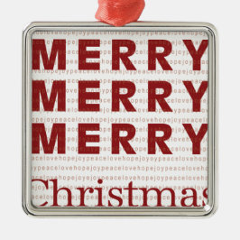 Adorno Metálico Feliz, Feliz Navidad.