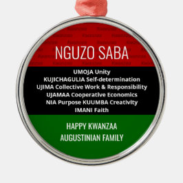 Adorno Metálico Feliz Kwanzaa NGUZO SABA