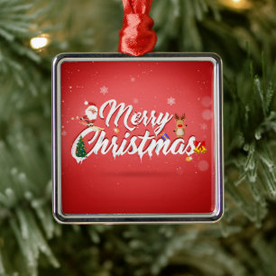 Adorno Metálico Feliz Navidad