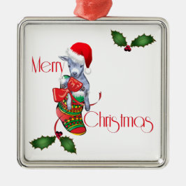Adorno Metálico Feliz Navidad