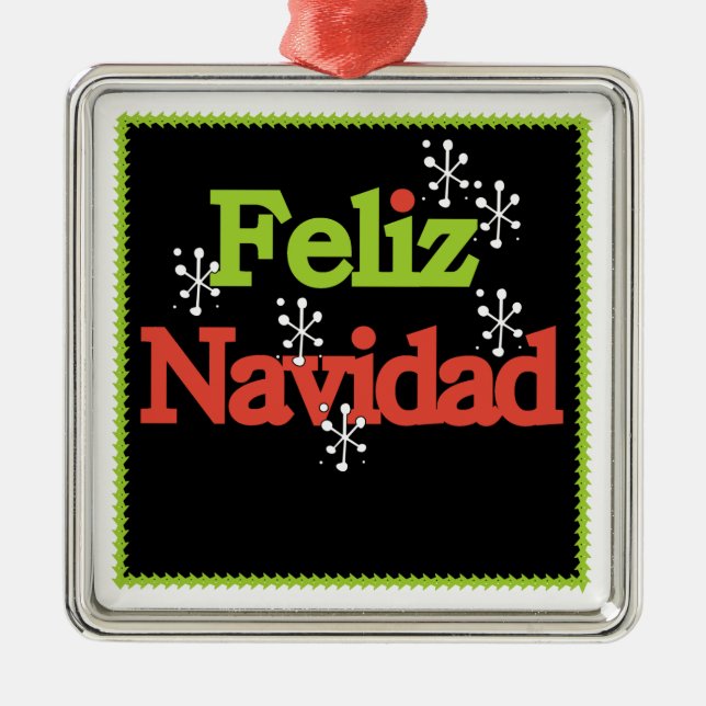 Adorno Metálico Feliz Navidad (Frente)