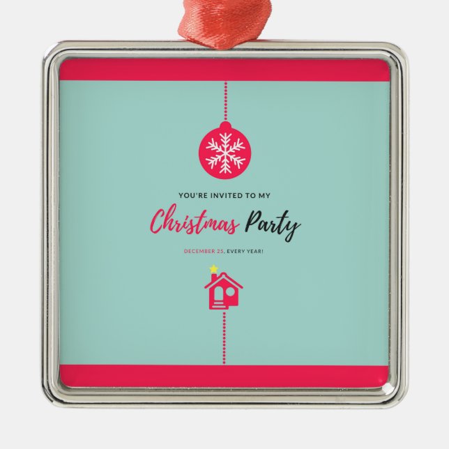 Adorno Metálico Feliz Navidad (Frente)