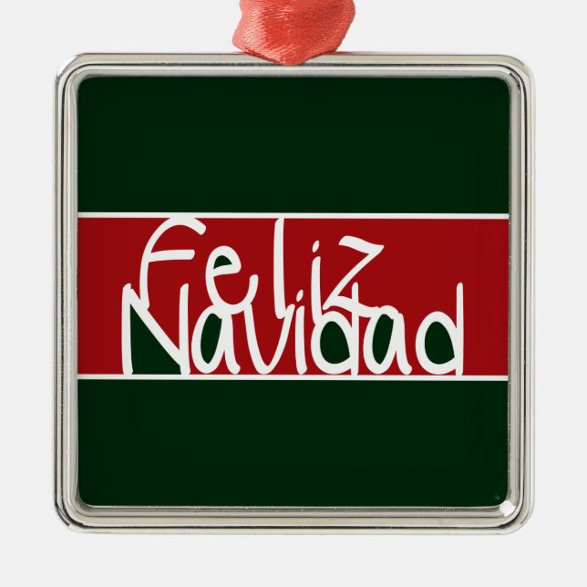 Adorno Metálico Feliz Navidad (Frente)