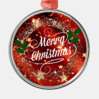Adorno Metálico Feliz Navidad, brillo y destello
