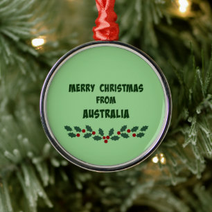 Adorno Metálico Feliz Navidad desde Australia