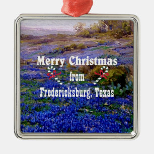 Adorno Metálico Feliz Navidad desde Fredericksburg, Texas