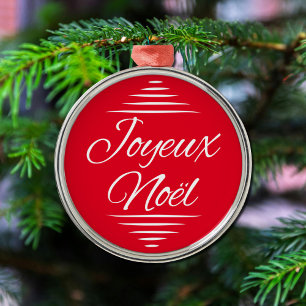 Adorno Metálico Feliz Navidad - Deseos de Navidad en francés