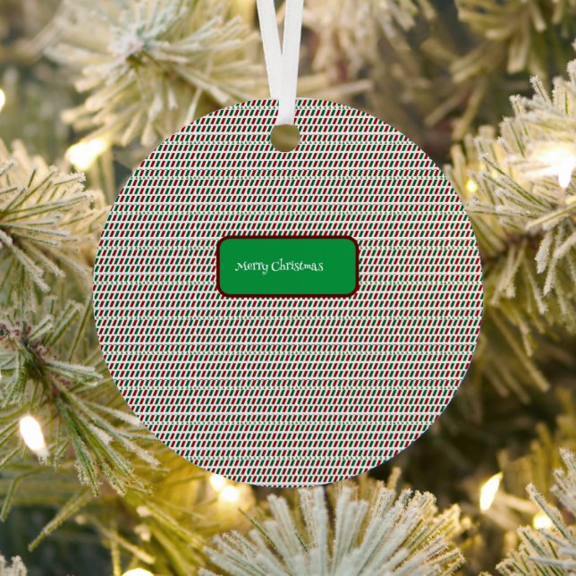 Adorno Metálico Feliz Navidad Elegante y Personalizar moderno (in situ)