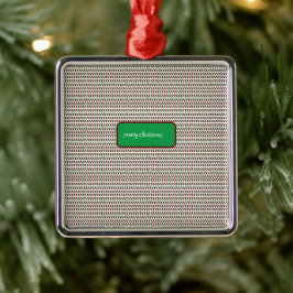 Adorno Metálico Feliz Navidad Elegante y Personalizar moderno