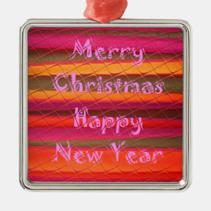 Adorno Metálico Feliz Navidad Feliz Año Nuevo