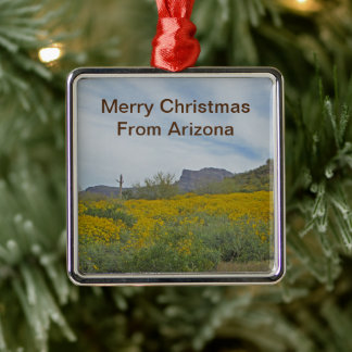 Adorno Metálico Feliz Navidad Flor Silvestre Desierto Arizona Fies