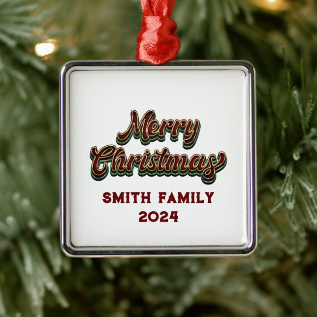 Adorno Metálico Feliz Navidad - Matanza familiar (Árbol)