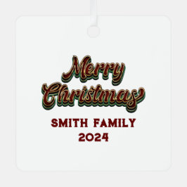 Adorno Metálico Feliz Navidad - Matanza familiar