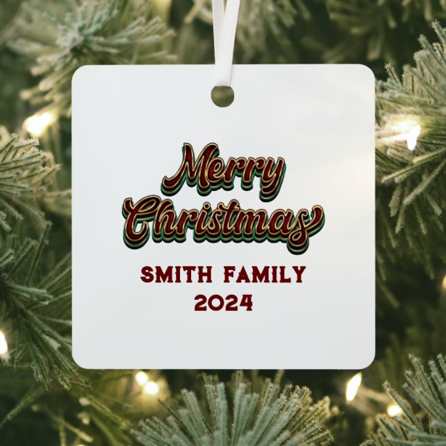 Adorno Metálico Feliz Navidad - Matanza familiar (in situ)