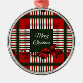 Adorno Metálico Feliz Navidad personalizada