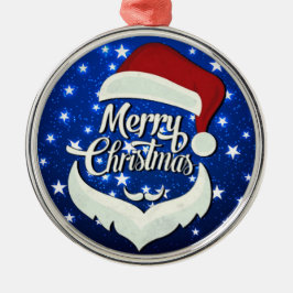 Adorno Metálico Feliz Navidad Santa Hat