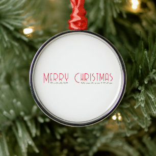 Adorno Metálico Feliz Navidad y código de Morse
