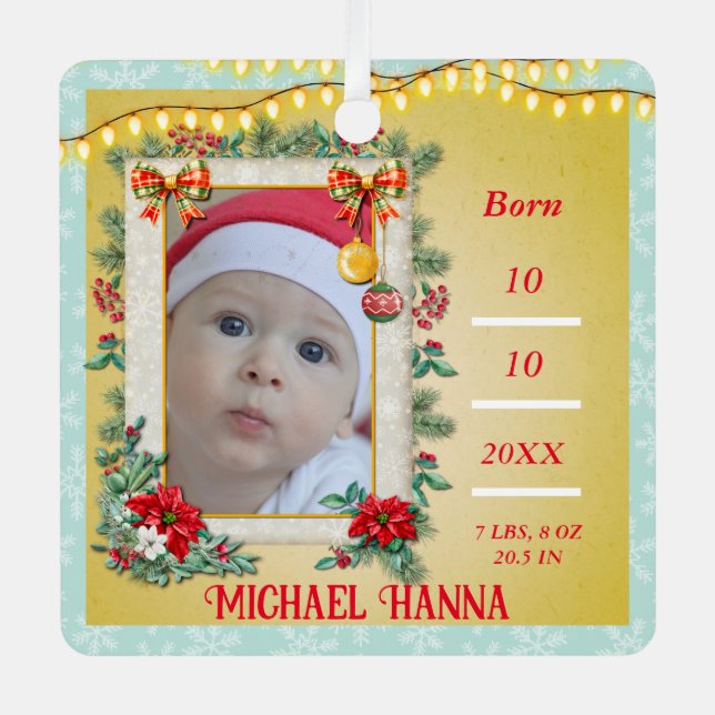 Adorno Metálico Feliz Navidad y Feliz Año Nuevo por amor (Anverso)