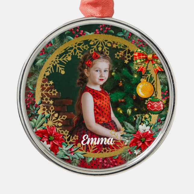 Adorno Metálico Feliz Navidad y Feliz Año Nuevo por amor (Frente)