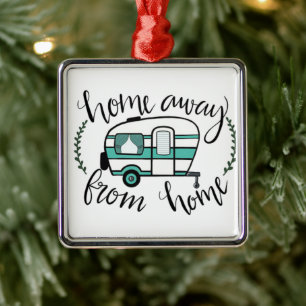 ADORNO METÁLICO **FELIZ ORNAMENTE DE NAVIDAD DEL CAMPER**