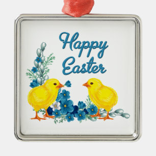 Adorno Metálico Feliz Pascua con chicles bebés
