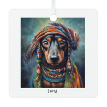 Feliz personalizable Hippie Dachshund