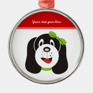 Adorno Metálico Feliz personalizado de cachorros