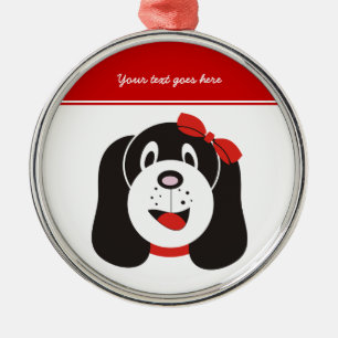Adorno Metálico Feliz personalizado de cachorros