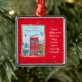 Adorno Metálico Feliz Personalizar de vacaciones