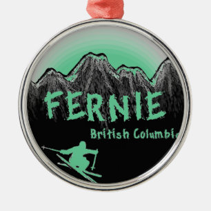 Adorno Metálico Fernie British Columbia Canada ski
