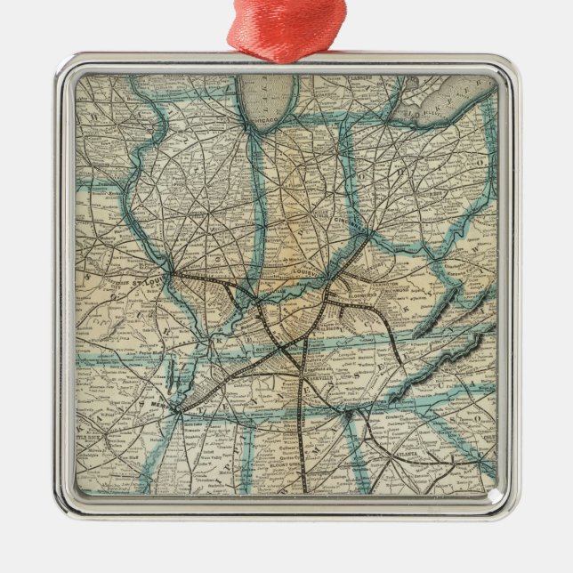 Adorno Metálico Ferrocarril 2 de Louisville y de Nashville (Frente)