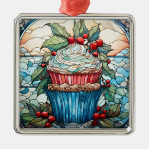 Adorno Metálico FESTIVAL DE navidades EN GLASS CUPCAKE