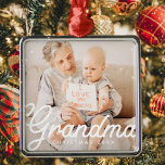 Adorno Metálico Festividad de los Navidades de fotografía de las n<br><div class="desc">El diseño está compuesto por una tipografía moderna de moda con fuentes sans serif y serif. Añade una foto personalizado de la abuela y el año.</div>