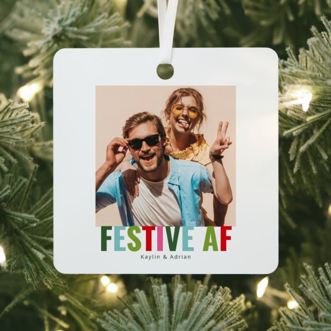Adorno Metálico Festividad de Navidades de fotografía divertida AF (in situ)