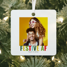 Adorno Metálico Festividad de Navidades de fotografía divertida AF