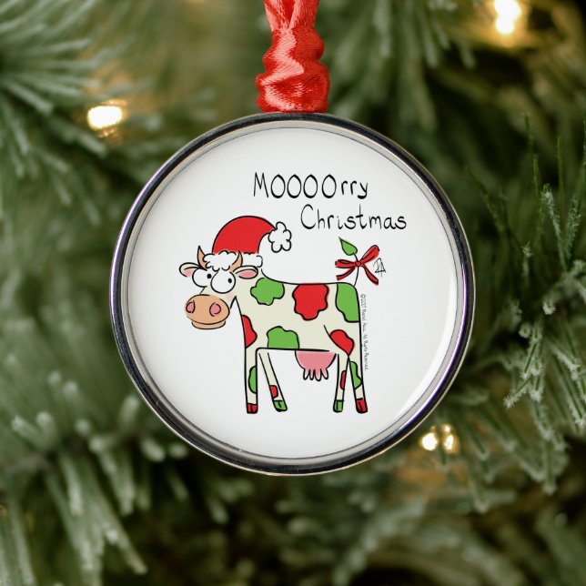 Adorno Metálico Festividad de Navidades Personalizados de vacas di (Árbol)