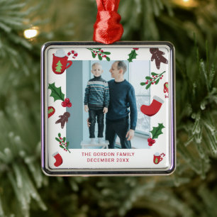 Adorno Metálico Festividades del Personalizado de los Navidades de