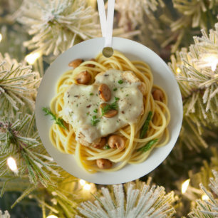 Adorno Metálico Fettuccini Alfredo Funny Food Navidades