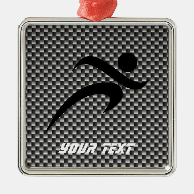 Adorno Metálico Fibra de carbono falsa; En ejecución (Frente)