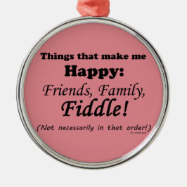Adorno Metálico Fiddle Me Hace Feliz
