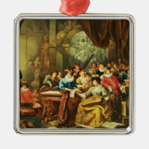 Adorno Metálico Fiesta de la música en un interior suntuoso con