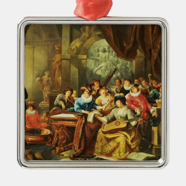 Adorno Metálico Fiesta de la música en un interior suntuoso con (Frente)