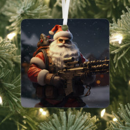 Adorno Metálico Fiesta táctica de Santa Claus