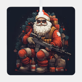 Adorno Metálico Fiesta táctica de Santa Claus